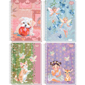 Caderno 10x1 Capa Dura Sweet Dreams 160fls Papel Carta-125554-53948
