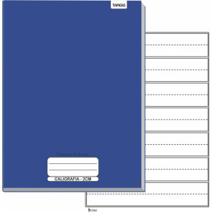 Caderno Caligrafia Capa Dura Neuro Pauta Ampliada 40f Univ.