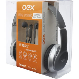 Fone De Ouvido Headset+fone Hf100 C/mic Preto-123999-85076