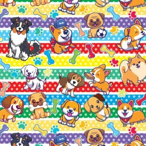 Papel Presente Bobina Couche 60cm. Mod.125 Cachorrinhos