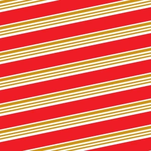 Papel Presente Bobina Couche 60cm. Mod.321 Vermelho C/listras