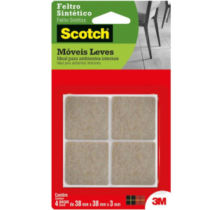 Anti-impacto E Seguranca Feltro Marrom Quadrado Gg C/8