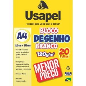 Bloco Tecnico Sem Margem Usapel Desenho A4 120g 20fls