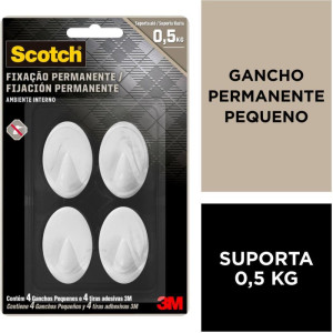 Gancho Plastico Scotch Plast. Extrema Peq. C/4-117763-20718