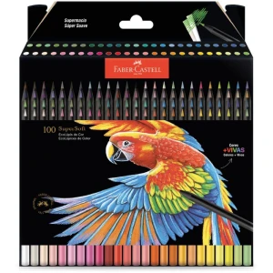 Lapis De Cor Redondo Supersoft 100 Cores