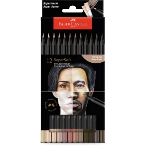 Lapis De Cor Redondo Supersoft 12 Tons De Pele