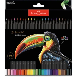 Lapis De Cor Redondo Supersoft 24 Cores