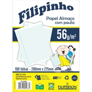 Papel Almaco Pauta E Margem 200x275mm 56g