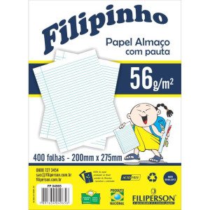 Papel Almaco Pauta E Margem 200x275mm 56g