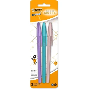Caneta Esferografica Cristal Mate Az/rx/rs