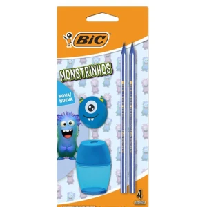 Kit Escolar Monstrinho Azul Lap.+borr+apon