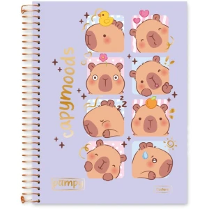 Caderno 01x1 Capa Dura Capymoods Pampy 80fls