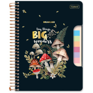 Caderno 01x1 Cp.dura Colegial Dreamland C/bloco Ades. 80fl(s