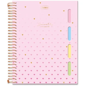 Caderno 01x1 Cp.dura Colegial Sweently C/4 Divisorias (s)