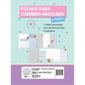 Refil Para Caderno Woodland P/argolado 80fls