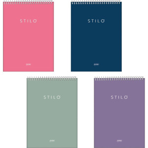Caderno 01x1 Capa Dura Stilo Trend Topo Canhoto 80fls Preto