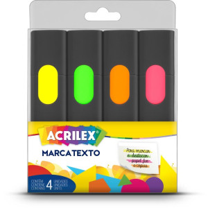 Caneta Marca Texto Office 4cores