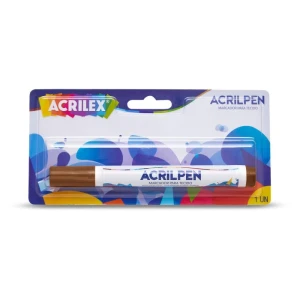 Caneta Para Tecido Marrom Acrilpen