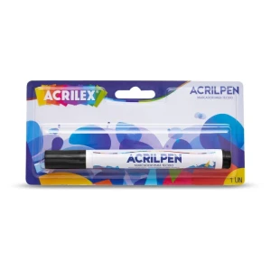 Caneta Para Tecido Preta Acrilpen