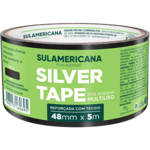 Fita De Alta Resistencia Silver Tape Preta 48mmx5m.-126062-60658