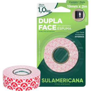 Fita Dupla Face Espuma 19mmx2m.