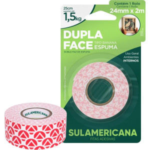 Fita Dupla Face Espuma 24mmx2m.