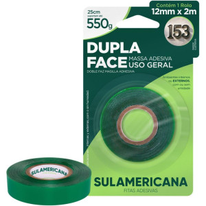 Fita Dupla Face Massa Acrilica 12mmx2m
