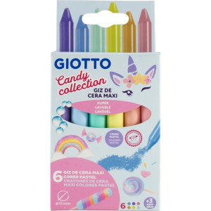 Giz De Cera Fino Giotto Maxi Candy Collection 6cores
