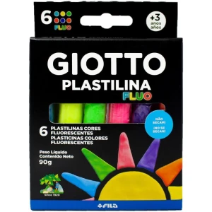 Massa Para Modelar Giotto Plastilina Fluo 90g 6cores