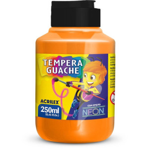 Tinta Guache 250ml Laranja Neon