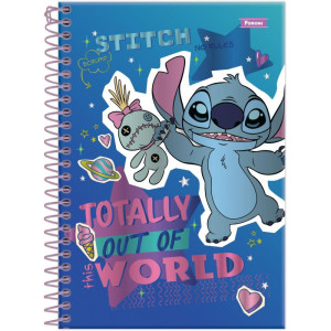 Caderneta Espiral Capa Dura Stitch 1/8 80fls-126526-39483