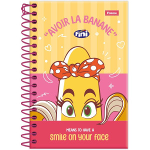 Caderno Brochura 1/4 Capa Dura Fini 80f