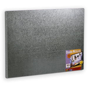 Quadro Aviso Magnetico 60x45 Painel Metalico Prata