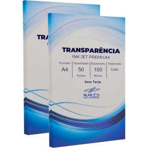 Transparencia Inkjet A4 Tratamento Liso 100 Micras
