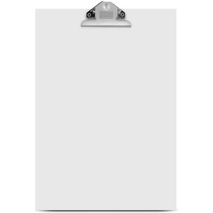 Prancheta Duraplac 34x24cm Branca Prendedor Metal