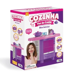Faz De Conta Cozinha Mini Delícias 45 Cm - Caixa Litografada