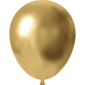 Balao 9 Liso Ouro Metalico Cromado