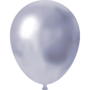 Balao 9 Liso Prata Metalico Cromado