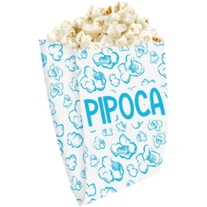 Embalagem Para Alimentos Saco Fundo Pipoca 18x11x5cm