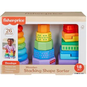 Fisher Price Wood Classificador De Formas 26pcs-121314-29569