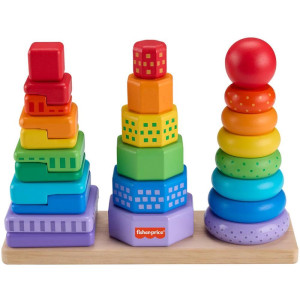 Fisher Price Wood Classificador De Formas 26pcs-121314-33660