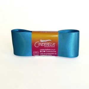 Fita De Cetim 38mm 10m. Turquesa