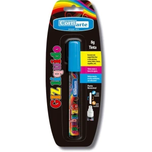Giz Liquido Azul 5mm 8g Ponta Dupla