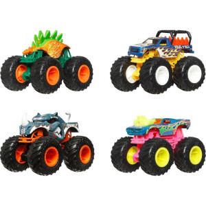 Hot Wheels Monster Trucks Scale Trucks 1:64 4-pack