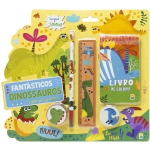 Kit Escolar Dinossauros C/4pecas