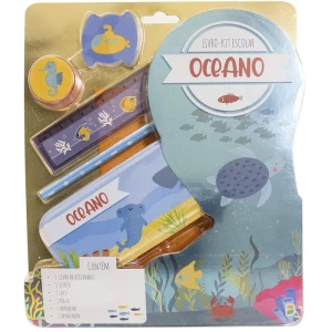 Kit Escolar Oceano C/6 Pecas