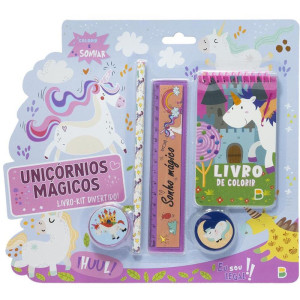 Kit Escolar Unicornios C/4 Pecas