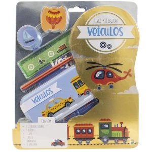 Kit Escolar Veiculos C/6 Pecas