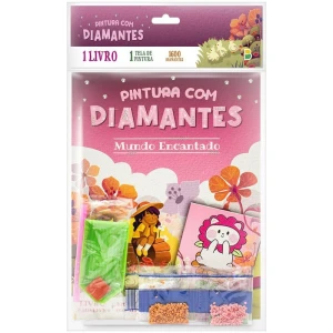 Livro Com Adesivos Diamantes Mundo Encantado