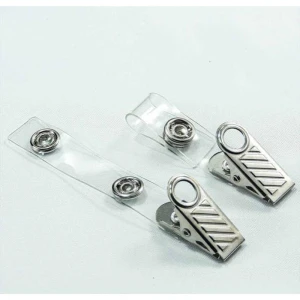 Presilha Para Cracha Clips Jacare C/alca Transparente